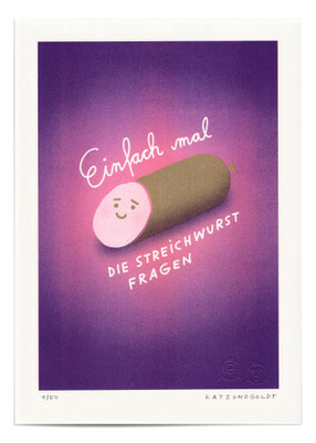 Risographie "Streichwurst"