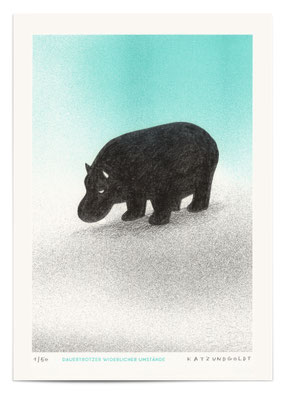 Risographie "Dauertrotzer"