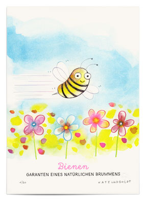 Risographie "Bienen" (DIN A-4, signiert)