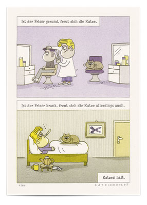 Risographie "Katzen halt"