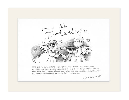 Originalzeichnung "Frieden vermeiden"