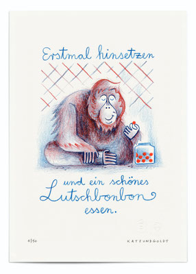 Risographie "Lutschbonbon"