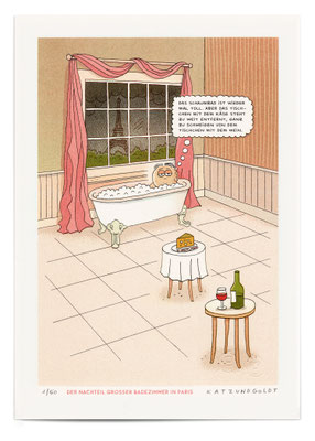 Risographie "Badezimmer Paris"