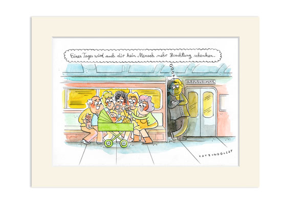 Originalzeichnung "Keine Beachtung"