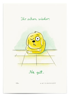 Risographie "Ihr schon wieder. Na gut."