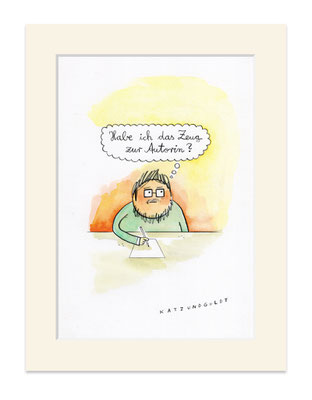 Originalzeichnung "Zeug zur Autorin"