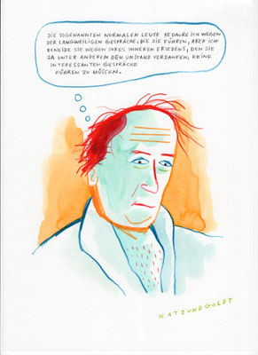 Originalzeichnung "Interessante Gespräche"