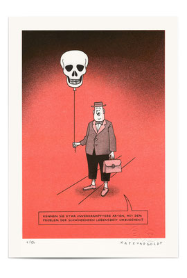 Risographie "Schwindende Lebenszeit"