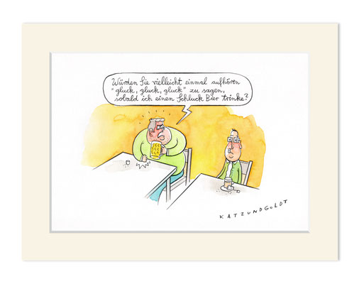 Originalzeichnung "Gluck, gluck, gluck"