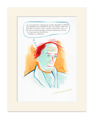 Originalzeichnung "Interessante Gespräche"