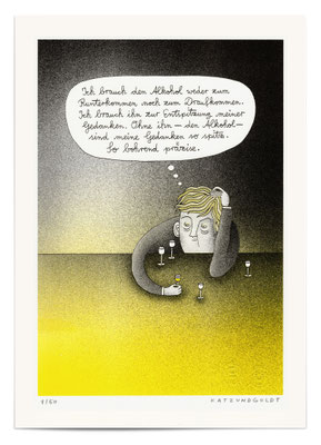 Risographie "Spitze Gedanken"