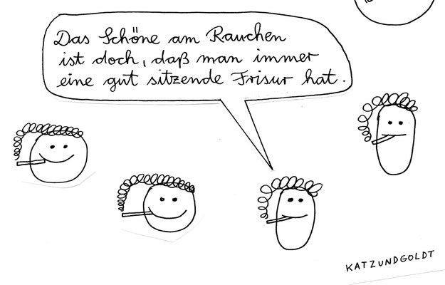 Originalzeichnung "Das Schöne am Rauchen"