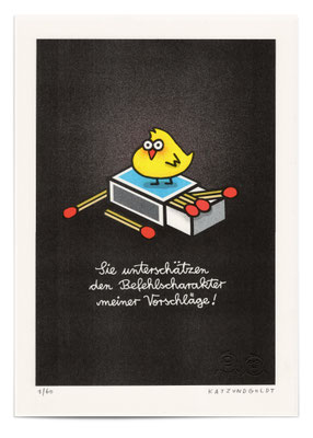 Risographie "Befehlscharakter"