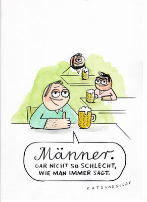 Originalzeichnung "Männer"
