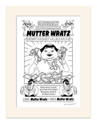 Originalzeichnung "Mutter Wratz"