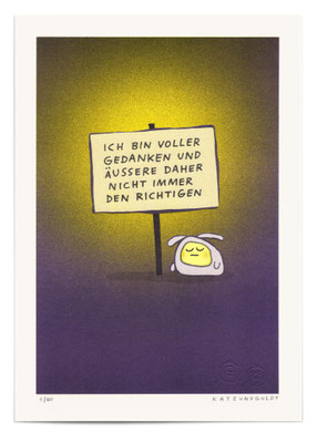 Risographie "Gedanken" (A4, signiert)