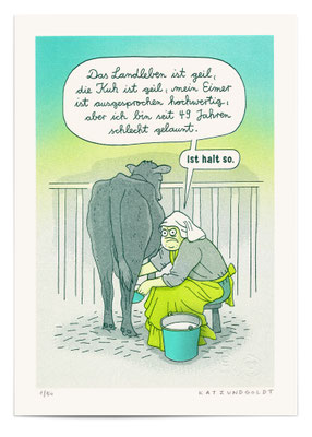 Risographie "Landleben" (DIN A4, signiert)