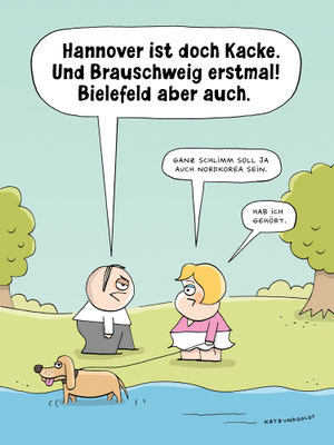 Leinwanddruck "Hannover, Brauschweig, Bielefeld"