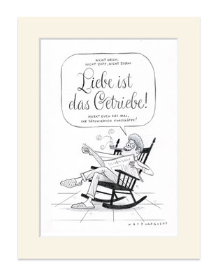 Originalzeichnung "Liebe ist das Getriebe"