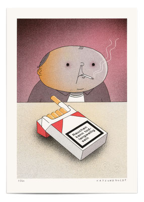 Risographie "Warnhinweis"