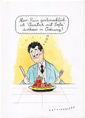 Originalzeichnung "Quatsch mit Soße"