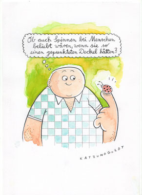 Originalzeichnung "Gepunkteter Deckel"