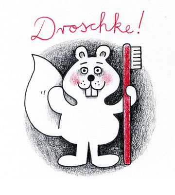 Originalzeichnung "Droschke! Zum Knast, bitte!"