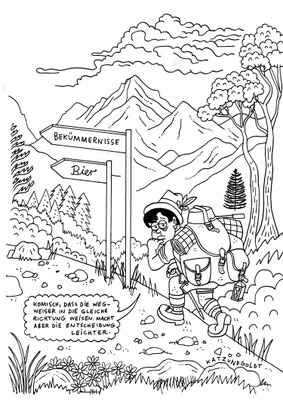 Originalzeichnung "Wegweiser"