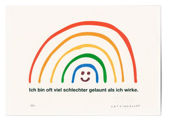 Risographie "Viel schlechter gelaunt"