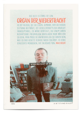 Risographie "Max Goldt-Zitat"