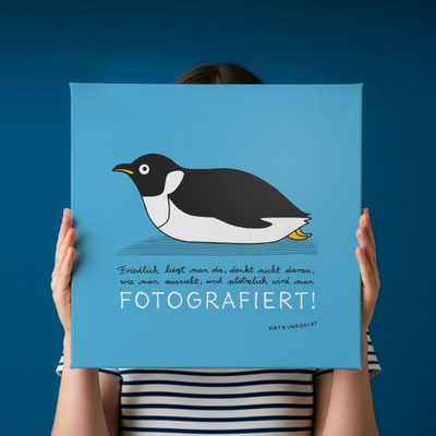 Leinwanddruck "Plötzlich fotografiert"