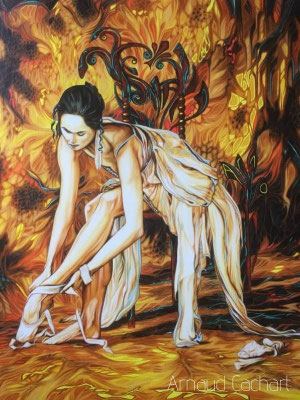 Le chausson enchanté - dimensions 25F (81 x 65)