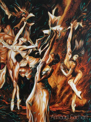 Les trois grâces - dimensions 40F (100 x 81)