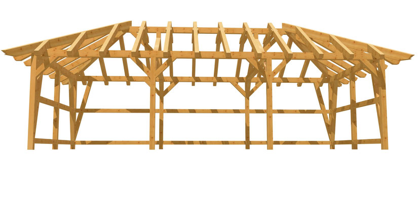 Pavillon Holz Bauanleitung 4m x 8,5m