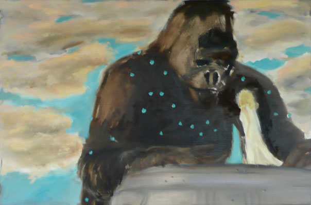 king kong 2 2010 80x90 cm Öl auf Leinwand