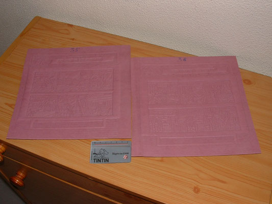 Planchas tipograficas de impresión Los cigarros del Faraón planchas 35 y 36