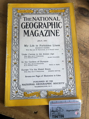 The National Geographic Magazine de Julio de 1955, fuente de inspiración utilizada para la creación de Tibet