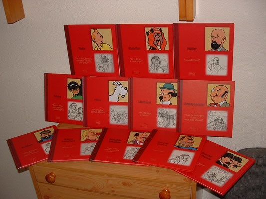 Colección Portrait de Tintin-duo. Tintin, Abdallah, Muller, Tchang, Milu, Tornasol, Rastapopoulos, Haddock, Castafiore, Lampion, Alcazar, Dupond y Dupont