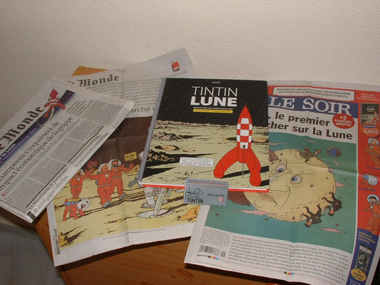 Tintin et la lune, album doble