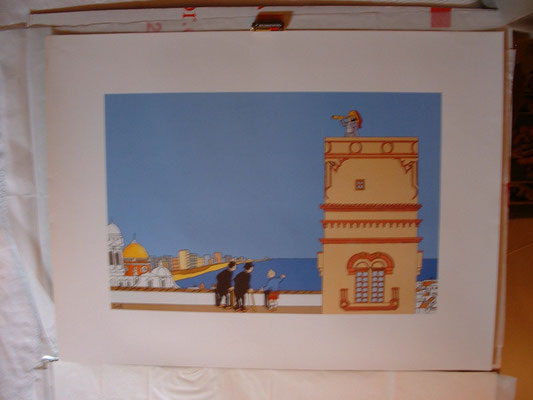 Poster Tintin en Cadiz
