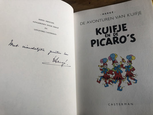 Facsimil edicion Princeps 1976 Picaros Holandes (firma de Hergé impresa)