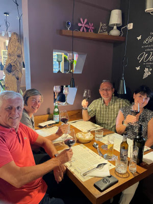 und auch am Abend werden wir eingeladen, diesmal zum Lieblings-Italiener von Günter und Michaela - danke!!!