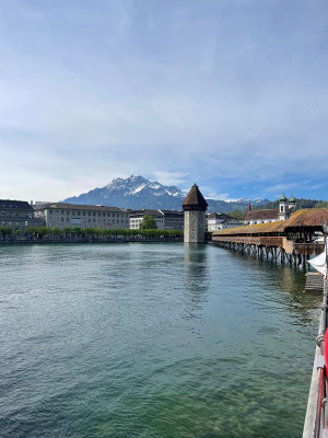 das Wahrzeichen von Luzern: die Kapellbrücke