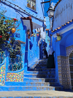 die Farbe blau ist allgegenwärtig