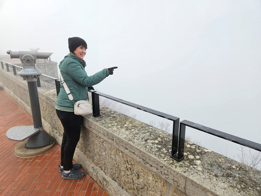 leider ist die Sicht "besch....eiden" -> starker Nebel