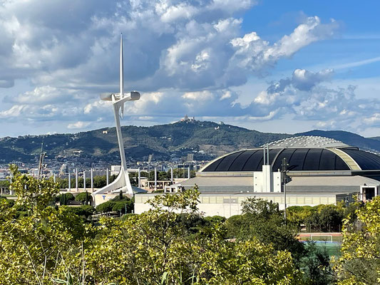 Sicht über verschiedene Stadtteile von  Barcelona