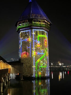 der Turm bei der Kapellbrücke