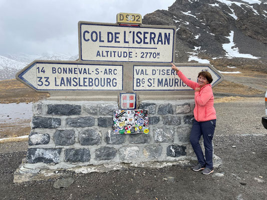 es ist geschafft: Col de l'Iseran. Mit 2770 müM der höchste Passe der Route des Grandes Alpes.