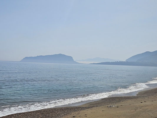 natürlich immer noch im Blick: die Insel Monemvasia