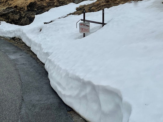 der erste Schnee liegt sogar neben der Strasse